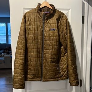 Men’s Patagonia Nano Puff Jacket (Brown/Gold)